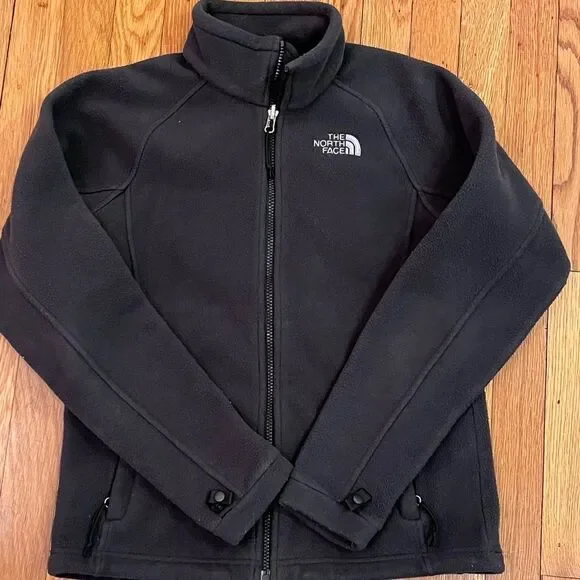 The North Face Women’s Fleece Jacket Size Small Charcoal Gray Full Zip Outdoor - Picture 2 of 11